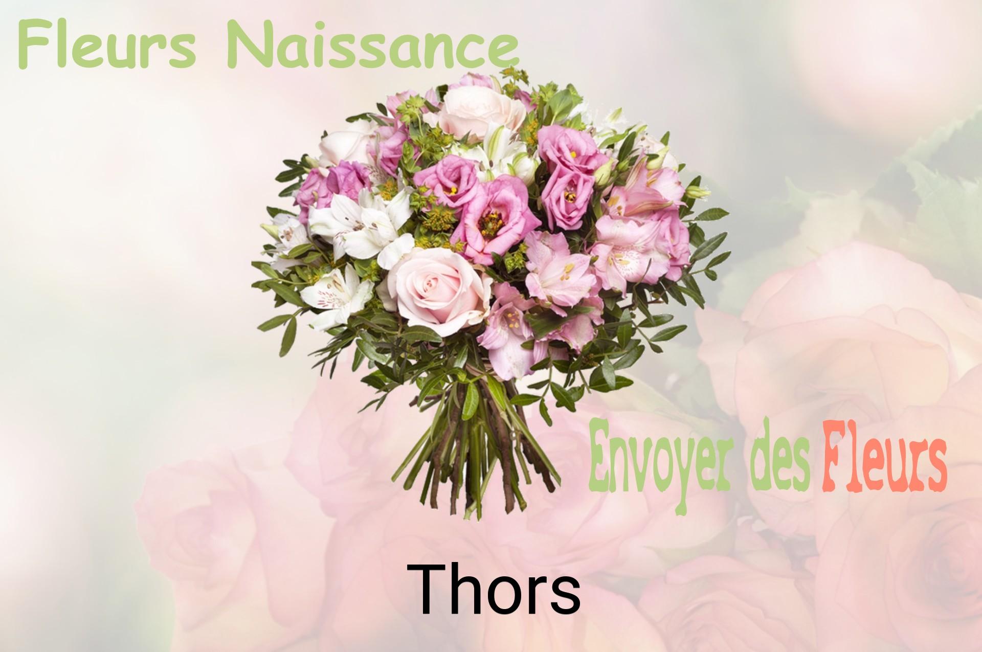 Bouquet de fleurs de naissance livré à Thors
