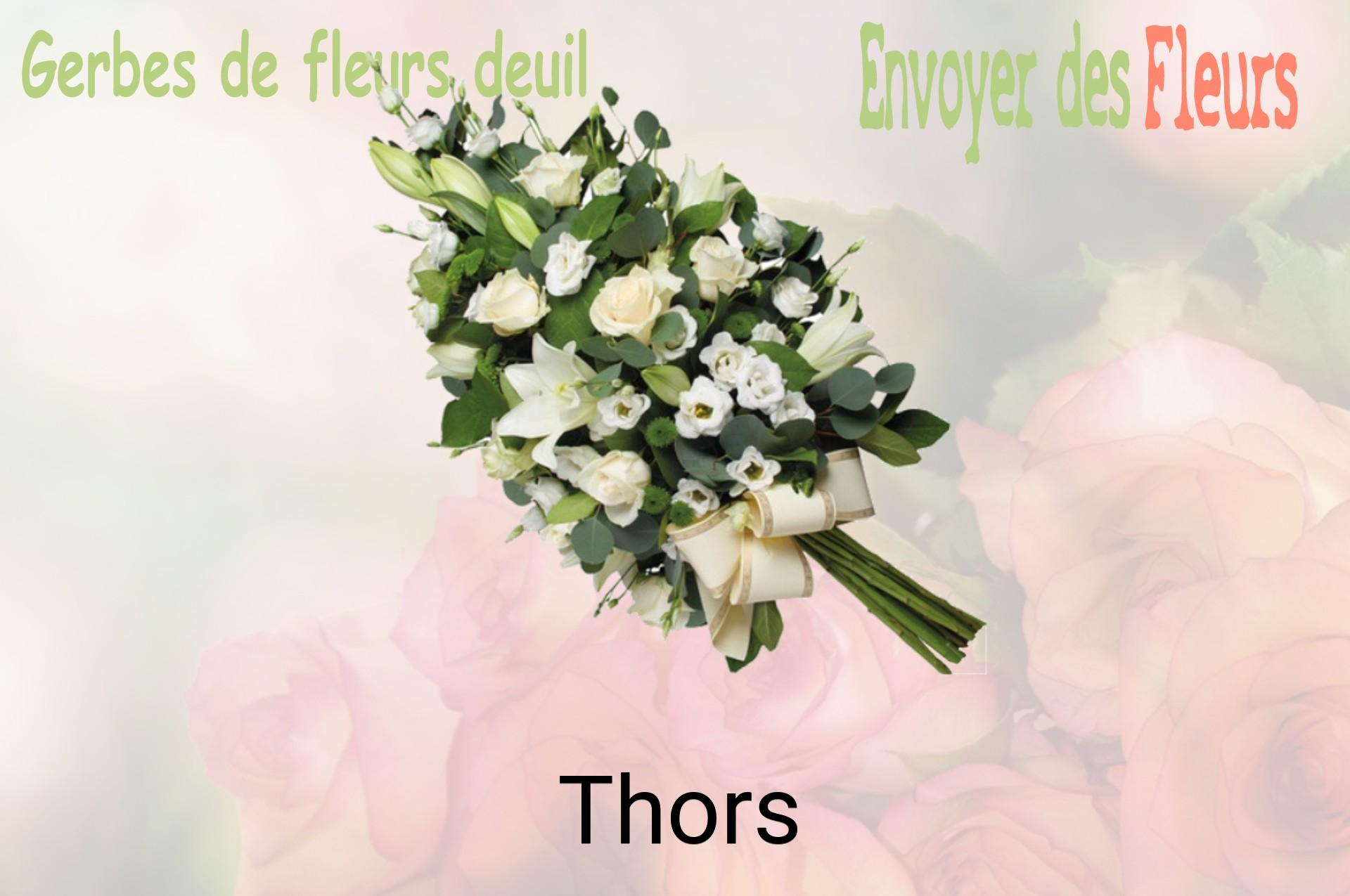 Gerbe de fleurs de deuil livrée à Thors